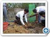 Dr. C. Arulvasu ENVIS Coordinator, planting tree in Sree Shanthi Anand Vidyalaya school